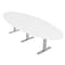 Skutchi Designs 45 in W, 144 in L, 29 in H, Engineered Wood Top, White HAR-OVL-46X143-T-XD09 - alternate 1